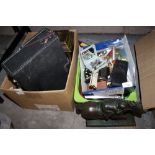 3 Boxes of Miscellaneous Sundries including Polaroid Camera, Clocks etc