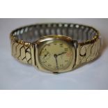 9ct Gold Cased Waltham Wrist Watch