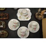 Shelley 'Wild Flowers' Teaset, 22 Pieces