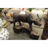 Antique Carved Wooden Water Buffalo Figure