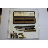 Box of Pens including Parker Arrow