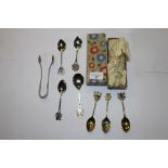 Silver Spoons & pair of Sugar Tongs