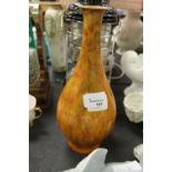 Royal Lancastrian Vase, mottled orange colourway, No. 3101 to base