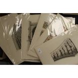 12 Etchings of Gothic Ornaments of York Minister by Joseph Halfpenny 1840 & 1894