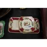 Myott Royal Crown Sandwich Plate & 6 Side Plates with Ornate Crane Design