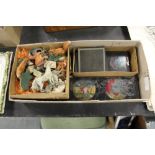 Box of Lantern Slides and Animal Figures