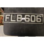Vintage Hills metal number plate FLB 606