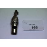 Victorian silver plated Dog head whistle