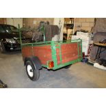 Small car trailer with lights, 152cm x 114cm