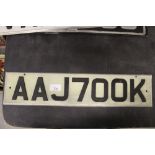 Vintage Jepsons metal number plate AAJ 700K