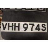 Vintage Bluemels metal number plate VHH 974S