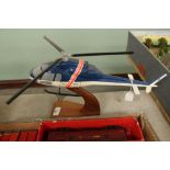 Painted wooden model helicopter Aerospatiale AS350 Ecureuil 1:24 scale