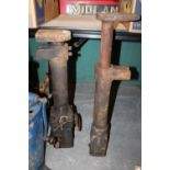 Two vintage Commercial vehicle hydraulic jacks