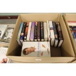 Box of 19 signed first edition TV/Radio personality books, mostly autobiographies, including Michael