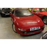 1990 Toyota MR2, Reg. G441 GVN, red, 146k miles, 2000 Twin Cam 16 engine, debadged, some paint chips