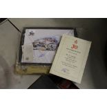 A Mitsubishi Motors 'Japan Days' plaque and certificate for Pentti Airikkala Rally Driving course at