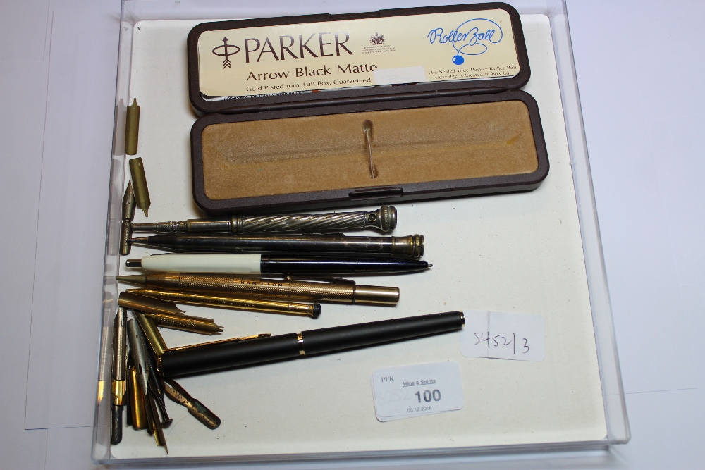 Box of Pens including Parker Arrow