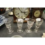 4 19th Century Clear Glasses