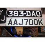 Vintage Jepsons metal number plate AAJ 700K