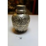 George V Silver Tea Caddy by Walker and Hall