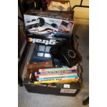 Box of Misc including Big Track and Corded Phone