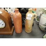 2 19th Century German Stoneware Mineral Water Bottles