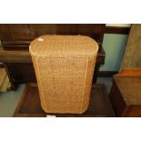 Reed Linen Basket, Lined (height 23")