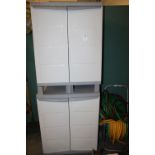 Plastic 4 Door Storage Cupboard