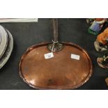 Victorian Copper and Iron Handled Pan Lid