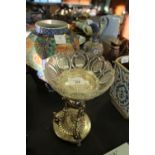 Victorian silver plated centrepiece/epergne by Horace Woodward & Co with diamond registration for