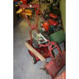 Mountfield mower with cultivator attachment