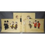 Four Unframed Cartoons by Alfred Lee for William Younger & Co