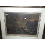 18th Century Engraving of Ship Wreck Titled "The Essex East India Man" after J Luny