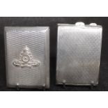 Hall Marked Silver Match Book Holder with Engine Turned Decoration together with Hall Marked