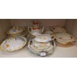 Quantity of Art Deco Hand Painted Table Ware from several different services