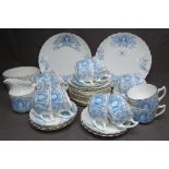 Unusual Gladstone Commemorative Tea Set from the 1890's comprising 12 cups, saucers and tea