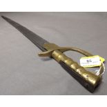 Indian Pattern Baker Rifle Bayonet with Brass Hilt 26.5" long