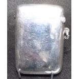 Large Hall Marked Silver Vesta Case with the badge of the Scottish Regiment "Nemo me Impune