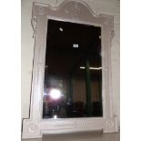 Painted Bevelled Wall Mirror 27" wide x 42" tall with Adam Style Decoration