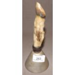 Small Hand Bell with a Deer Hoof Handle