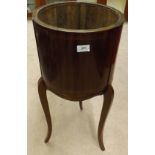 Edwardian Style Mahogany Planter with Inlaid Decoration on Three Cabriole Legs