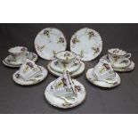 Royal Albert Crown China Hand Painted eighteen piece Tea Set