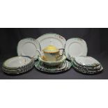 Two Part Burleigh Ware Dinner Services nineteen pieces of "Riviera" pattern No 772000 and eleven