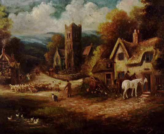 Herbert St. John Jones (1872-1939), "A Bit of Old England, Somerset", signed and dated 1923,