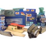 Large collection of Hornby Dublo track, scenery and trackside accessories, to include a boxed