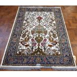 Modern Persian style carpet, Tree of Life, creme, 170 x 240. No condition reports for this sale.