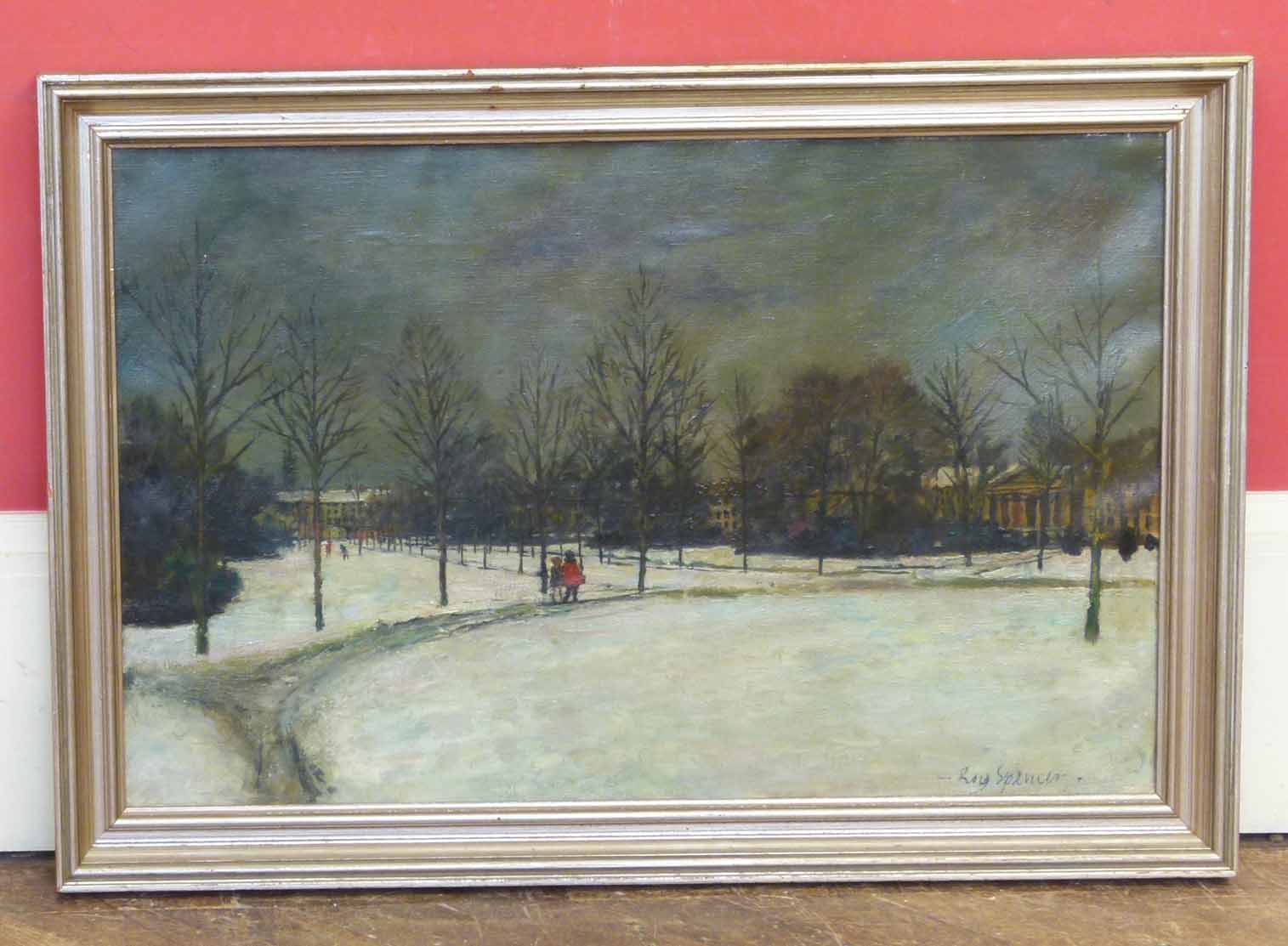 Roy Spencer, Winter park scene, oil painting. No condition reports for this sale.