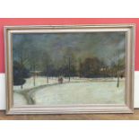 Roy Spencer, Winter park scene, oil painting. No condition reports for this sale.