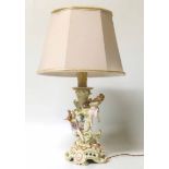 German porcelain table lamp. No condition reports for this sale.