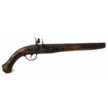 Indian flintlock pistol. No condition reports for this sale.
